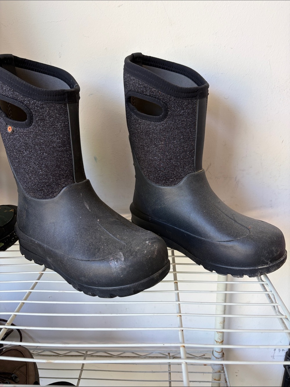 Bogs Kids Black Waterproof Pull-On Rain & Snow Boots